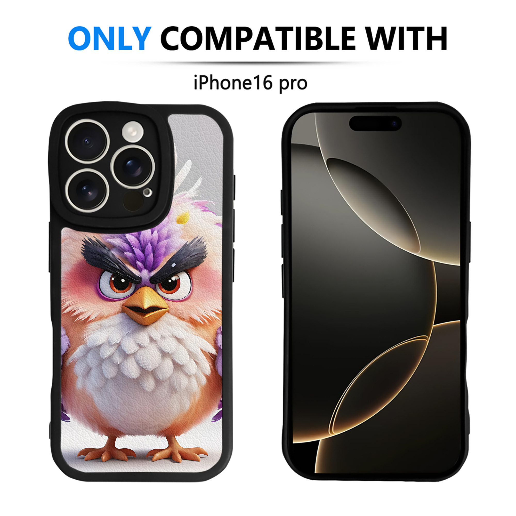 （画像用） Angry Birds アングリーバード 【iPhone 16シリーズ対応】シリコンスマホケース（レザー調） 材質：シリコン